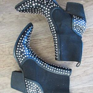 Matisse Black Studded Ankle Booties
